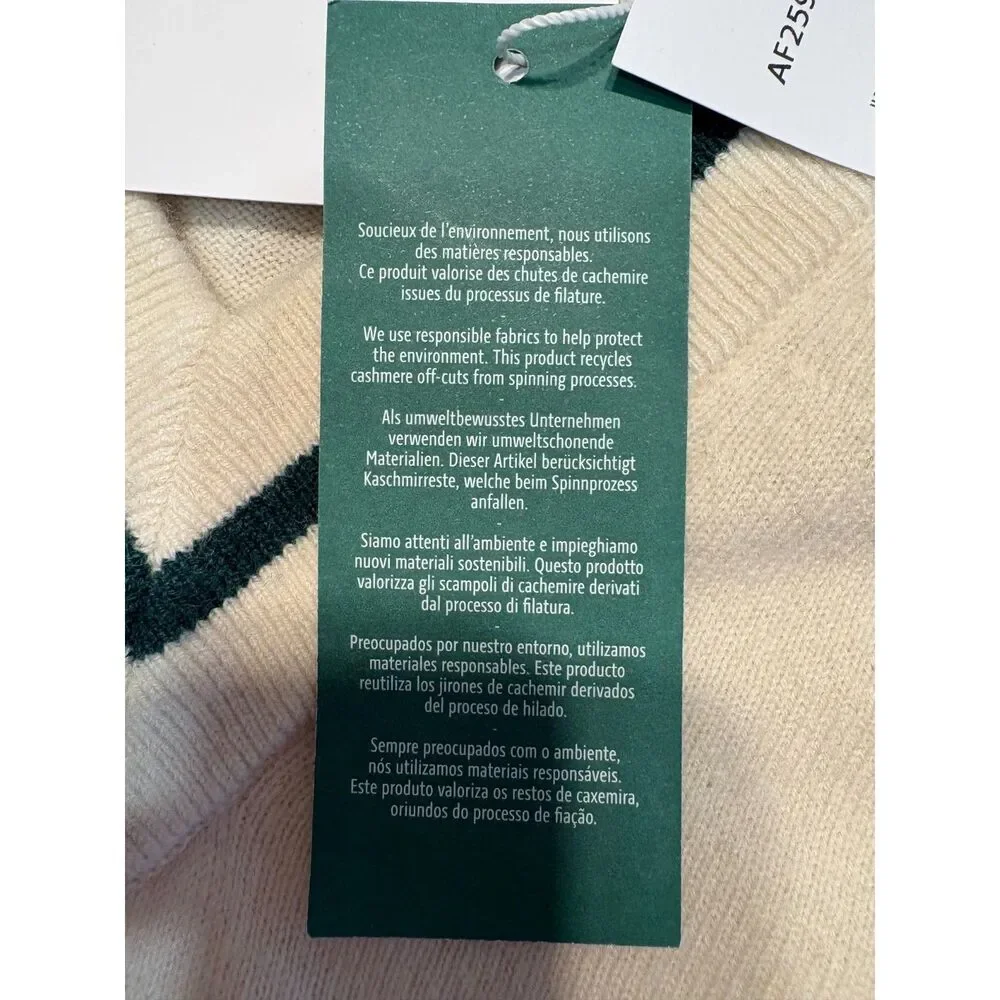 NWT Authentic Lacoste Sport Cashmere V Neck Sweater Size S - Picture 6 of 9